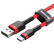 Καλώδιο Baseus Cafule Braided από USB σε Type-C 2m - Red