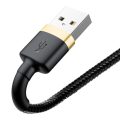 Καλώδιο Φόρτισης Baseus Cafule USB to Lightning Braided, 2m - Black/Gold