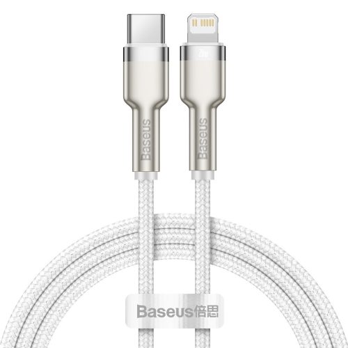 Καλώδιο Φόρτισης Baseus Metal Data cable από USB-C σε Lightning 20W 1m - White