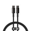 Καλώδιο Φόρτισης Baseus Tungsten Gold από Type-C σε Type-C 100W, 1m - Black