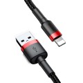 Καλώδιο Φόρτισης Baseus από USB σε Lightning Cafule Braided, 0.50m - Black/Red