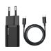 Φορτιστής Baseus με Θύρα USB-C και Καλώδιο USB-C 25W - Black