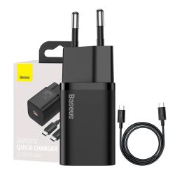 Φορτιστής Baseus με Θύρα USB-C και Καλώδιο USB-C 25W - Black