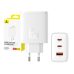  Φορτιστής Τοίχου Baseus OS-Cube Pro με 1 Θύρα USB-Α & 2 θύρες USB-C (65΅W) - ΅White