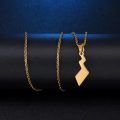 Κολιέ Pokemon Pikachu Tail από Ανοξείδωτο Ατσάλι Pendant Necklace Cute Action Figure - Gold