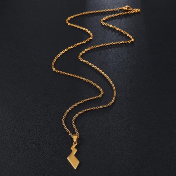 Κολιέ Pokemon Pikachu Tail από Ανοξείδωτο Ατσάλι Pendant Necklace Cute Action Figure - Gold