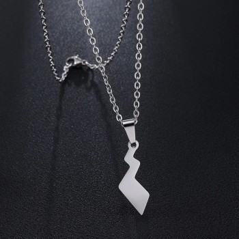 Κολιέ Pokemon Pikachu Tail από Ανοξείδωτο Ατσάλι Pendant Necklace Cute Action Figure - Silver