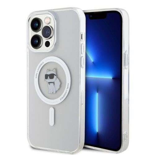 Θήκη Σιλικόνης με Magsafe Karl Lagerfeld Back Cover IML Choupette για iPhone 15 Pro Max - Clear
