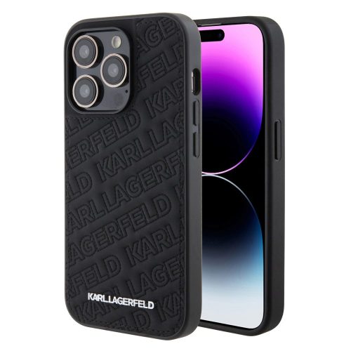 Σκληρή Θήκη Karl Lagerfeld PU Quilted Pattern για iPhone 15 Pro - Black