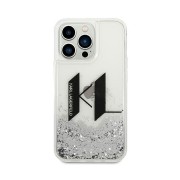 Θήκη Σιλικόνης Karl Lagerfeld Liguid Glitter Big KL Logo για Apple iPhone 14 Pro Max - Clear