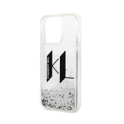 Θήκη Σιλικόνης Karl Lagerfeld Liguid Glitter Big KL Logo για Apple iPhone 14 Pro Max - Clear