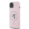 Θήκη Σιλικόνης Karl Lagerfeld Liquid Silicone Karl and Choupette με Magsafe  για iPhone 14 - Pink