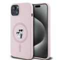 Θήκη Σιλικόνης Karl Lagerfeld Liquid Silicone Karl and Choupette με Magsafe  για iPhone 14 - Pink