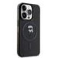 Θήκη Σιλικόνης Karl Lagerfeld IML Ikonik Case με Magsafe για iPhone 15 Pro - Black