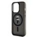 Θήκη Σιλικόνης Karl Lagerfeld IML Ikonik Case με Magsafe για iPhone 15 Pro - Black