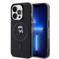 Θήκη Σιλικόνης Karl Lagerfeld IML Ikonik Case με Magsafe για iPhone 15 Pro - Black