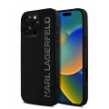 Θήκη Σιλικόνης Karl Lagerfeld 3D Rubber Glitter Logo για iPhone 16 Pro Max - Black
