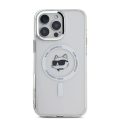 Θήκη Σιλικόνης Karl Lagerfeld με Magsafe IML Choupette Head Metal Frame για iPhone 16 Pro Max - Clear