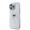 Θήκη Σιλικόνης Karl Lagerfeld με Magsafe IML Choupette Head Metal Frame για iPhone 16 Pro Max - Clear