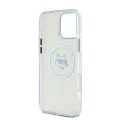 Θήκη Σιλικόνης Karl Lagerfeld με Magsafe IML Choupette Head Metal Frame για iPhone 16 Pro Max - Clear