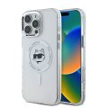 Θήκη Σιλικόνης Karl Lagerfeld με Magsafe IML Choupette Head Metal Frame για iPhone 16 Pro Max - Clear