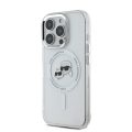 Θήκη Σιλικόνης Karl Lagerfeld με Magsafe K&CH Head Metal Frame για iPhone 16 Pro Max - Clear