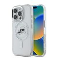 Θήκη Σιλικόνης Karl Lagerfeld με Magsafe K&CH Head Metal Frame για iPhone 16 Pro Max - Clear