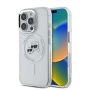 Θήκη Σιλικόνης Karl Lagerfeld με Magsafe K&CH Head Metal Frame για iPhone 16 Pro Max - Clear