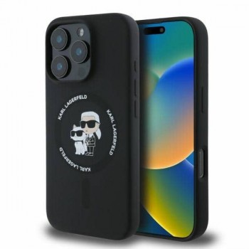 Θήκη Σιλικόνης με Magsafe Karl Lagerfeld Karl and Choupette για iPhone 16 Pro Max - Black
