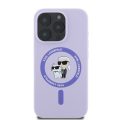 Θήκη Σιλικόνης με Magsafe Karl Lagerfeld Karl and Choupette για iPhone 16 Pro Max - Purple