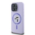 Θήκη Σιλικόνης με Magsafe Karl Lagerfeld Karl and Choupette για iPhone 16 Pro Max - Purple