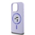 Θήκη Σιλικόνης με Magsafe Karl Lagerfeld Karl and Choupette για iPhone 16 Pro Max - Purple