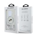 Θήκη Σιλικόνης με Magsafe Karl Lagerfeld Liquid Gliiter Karl and Choupette για iPhone 16 Pro Max - Clear