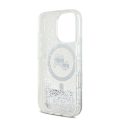 Θήκη Σιλικόνης με Magsafe Karl Lagerfeld Liquid Gliiter Karl and Choupette για iPhone 16 Pro Max - Clear
