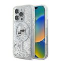 Θήκη Σιλικόνης με Magsafe Karl Lagerfeld Liquid Gliiter Karl and Choupette για iPhone 16 Pro Max - Clear