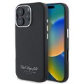 Θήκη Δερματίνης Karl Lagerfeld Grained PU Hotel RSG Case για Apple iPhone 16 Pro - Black