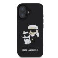 Θήκη Σιλικόνης Karl Lagerfeld 3D Rubber Karl and Choupette Case για iPhone 16 Plus - Black