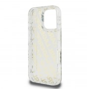 Θήκη Σιλικόνης Karl Lagerfeld IML Electroplated Repeated Logo Case για iPhone 16 Pro Max - Clear Gold