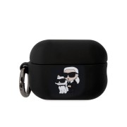 Θήκη Σιλικόνης Karl Lagerfeld 21 Rue ST-Guillaume για Apple AirPods Pro 1/2 ( Χωρίς Lanyard & Speakers ) - Black