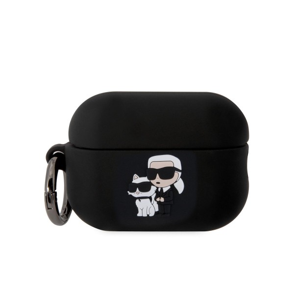 Θήκη Σιλικόνης Karl Lagerfeld 21 Rue ST-Guillaume για Apple AirPods Pro 1/2 ( Χωρίς Lanyard & Speakers ) - Black