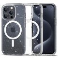 Σκληρή Θήκη Tech Protect Flexair Hybrid για iPhone 15 Pro - Glitter Clear 