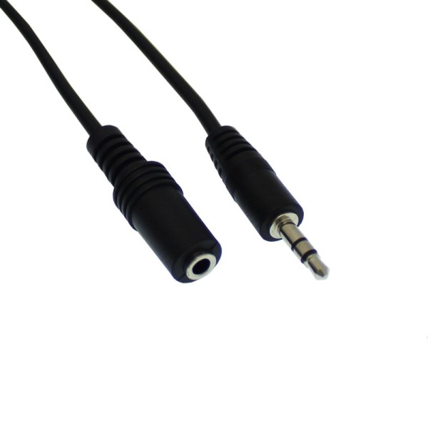 Επέκταση υποδοχής ήχου Jack plug 3.5mm/Jack socket 3.5mm , 3.5m - Μαύρο