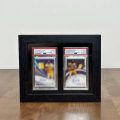 Ξύλινο κάδρο Wooden Display Box για 2 PSA Graded Cards - Συμβατό με TCG Trading Cards, PSA Sports Cards, και Game Cards - 35-360pt  - Black