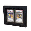 Ξύλινο κάδρο Wooden Display Box για 2 PSA Graded Cards - Συμβατό με TCG Trading Cards, PSA Sports Cards, και Game Cards - 35-360pt  - Black