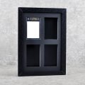 Ξύλινο κάδρο Wooden Display Box για 4 - Grid PSA Graded Cards - Συμβατό με TCG Trading Cards, PSA Sports Cards, και Game Cards - 35-360pt  - Black 