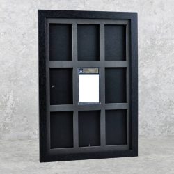 Ξύλινο κάδρο Wooden Display Box για 9 - Grid BGS Rating Cards - Συμβατό με TCG Trading Cards και Game Cards - 35-360pt  - Black 