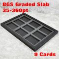 Ξύλινο κάδρο Wooden Display Box για 9 - Grid BGS Rating Cards - Συμβατό με TCG Trading Cards και Game Cards - 35-360pt  - Black 