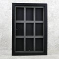 Ξύλινο κάδρο Wooden Display Box για 9 - Grid One-Touch Magnetic Card Case - Συμβατό με Magnetic TCG Trading Cards - 35-360pt  - Black 