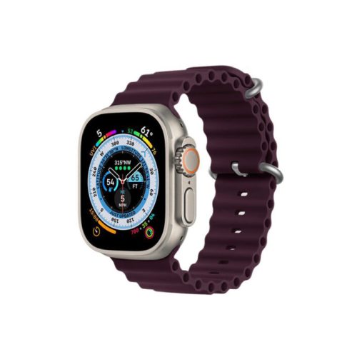  Λουράκι Σιλικόνης Orso Deluxe Sport για Apple Watch 42/44/45/46/49mm - Elderberry