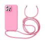 Θήκη Σιλικόνης Orso Cloud με Κορδόνι και MagSafe για iPhone 13 Pro Max - Baby Pink